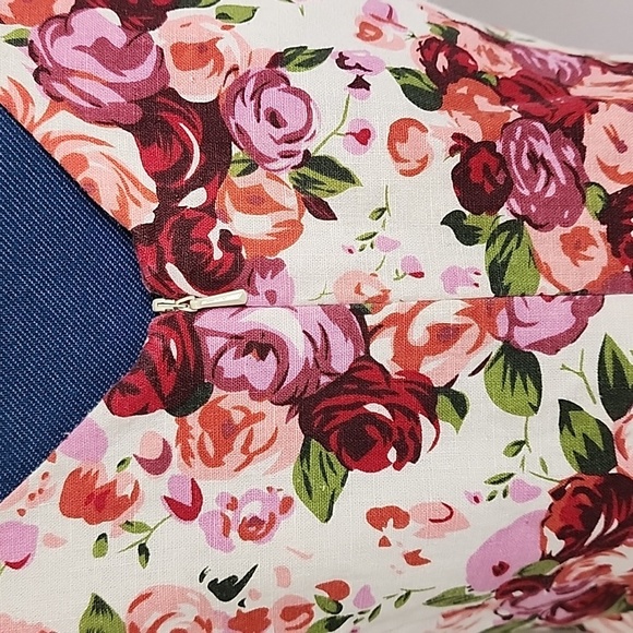 B Moss Dress Collection Cotton Dress Rose Flower Bouquets - Picture 7 of 9